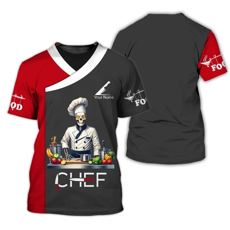 Design Custom Chef Graphic T-Shirt Black T-Shirts - 3