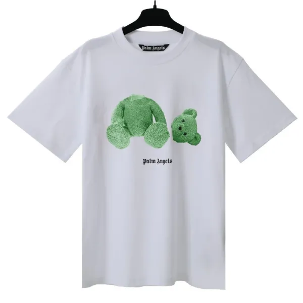 Palm Angels Teddy Bear Graphic White T-Shirt - 1