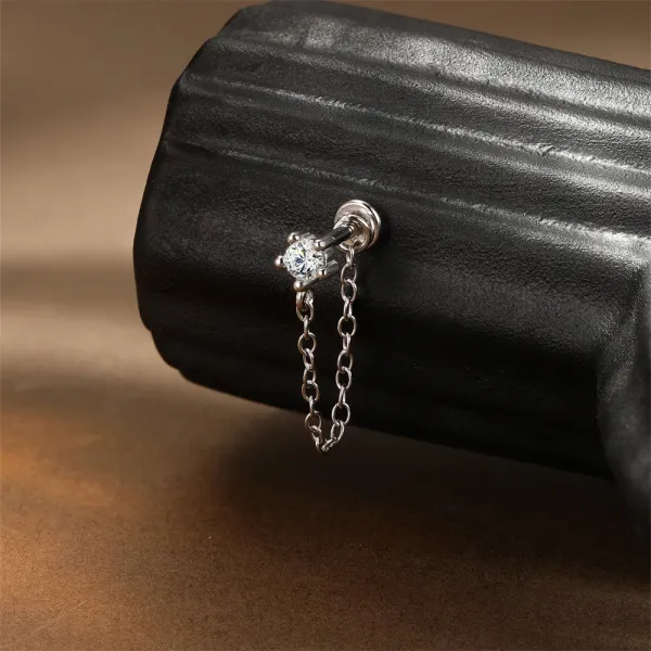 Design S925 Sterling Silver Cross Pendant Ear Cuff Jewelry - 65