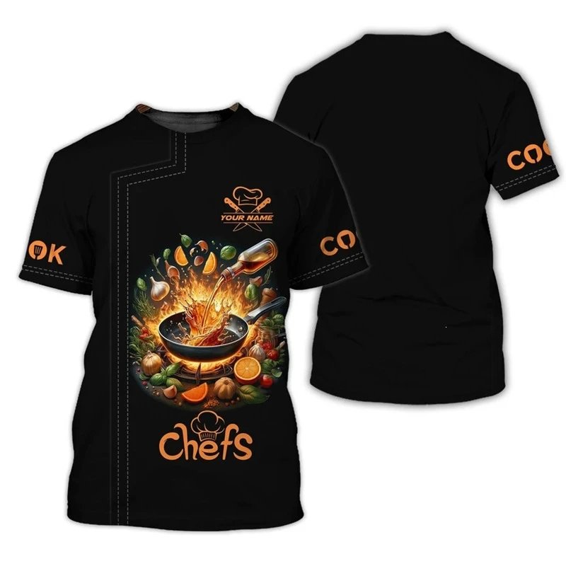 Design Custom Chef Graphic T-Shirt Black T-Shirts - 16