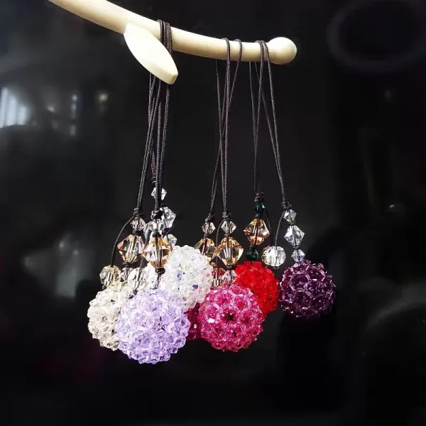 Design Crystal Beaded Phone Charm Multicolor Accessories Jewelry - 6