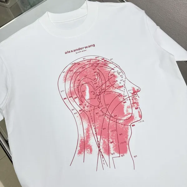 Alexander Wang Logo Neck T-Shirt White T-Shirt - 6
