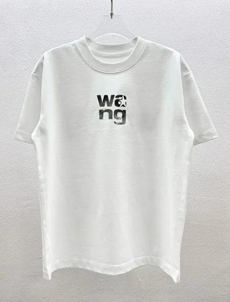Alexander Wang Logo Neck T-Shirt White T-Shirt - 14