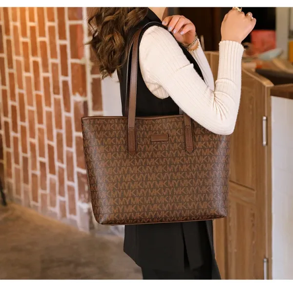 MMY Monogram Tote Bag Set Brown - 19