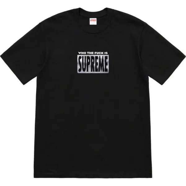 Supreme Who The Fuck Is Supreme Black T-Shirt - 1