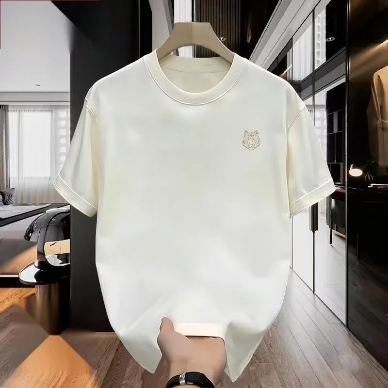 Kenzo Tiger Embroidered Cream T-Shirt - 6
