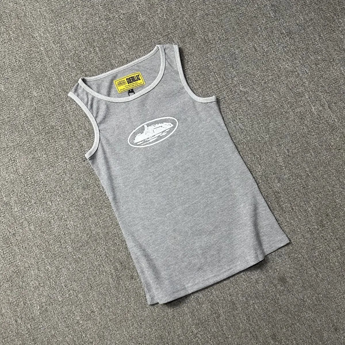 GuerillaZ Ribbed Tank Top Gray Vest-Top