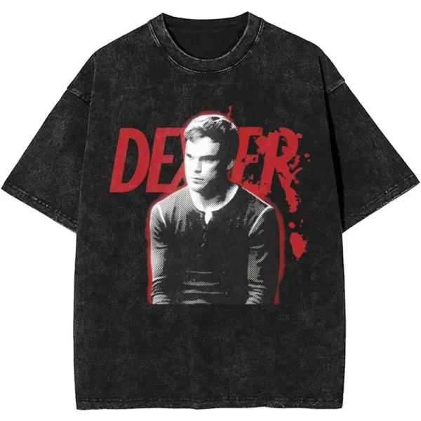 Design Dexter Graphic Washed Black T-Shirt - 1