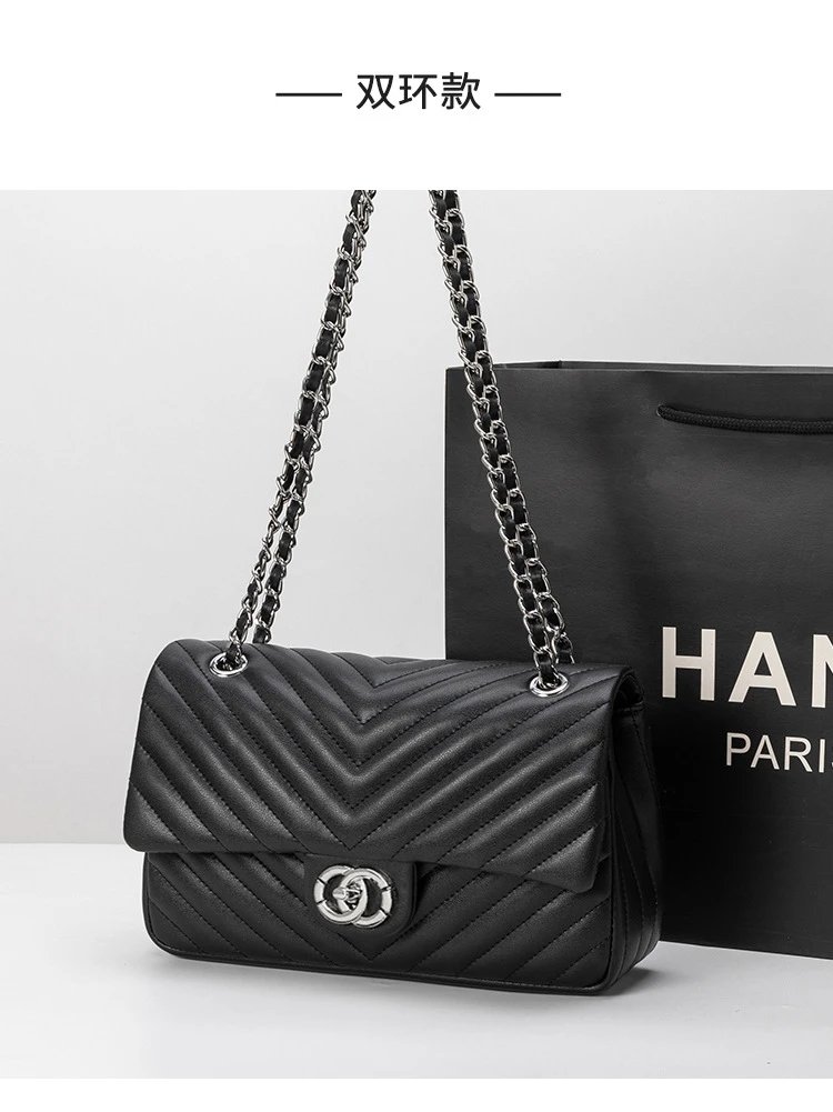 Chanel Classic Flap Bag Yellow Chevron Quilted Chain Shoulder Bag - 7