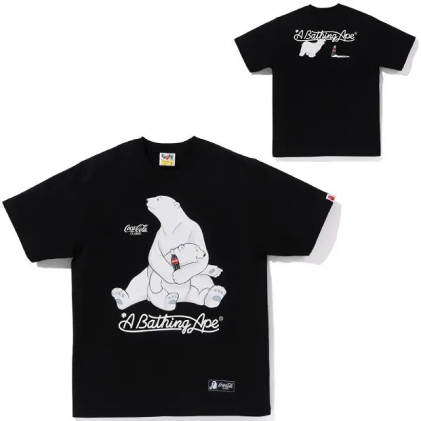 A Bathing Ape x Coca-Cola Polar Bear Graphic Black T-Shirt - 1