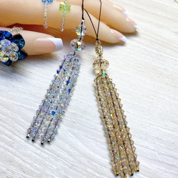 Design Crystal Tassel Phone Charm Multicolor Accessories Jewelry - 1