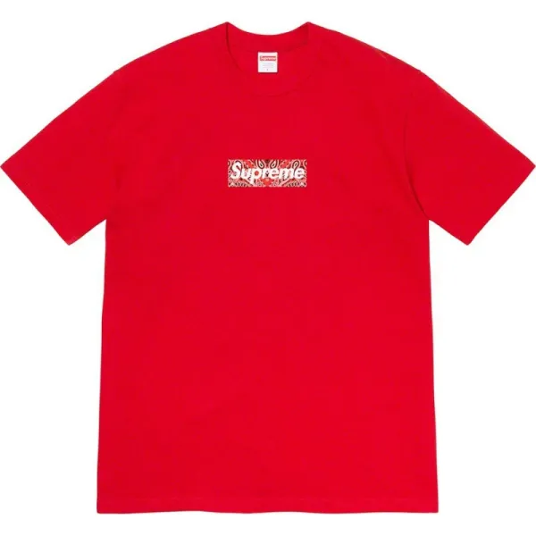 Supreme Bandana Box Logo Tee Red T-Shirt - 1