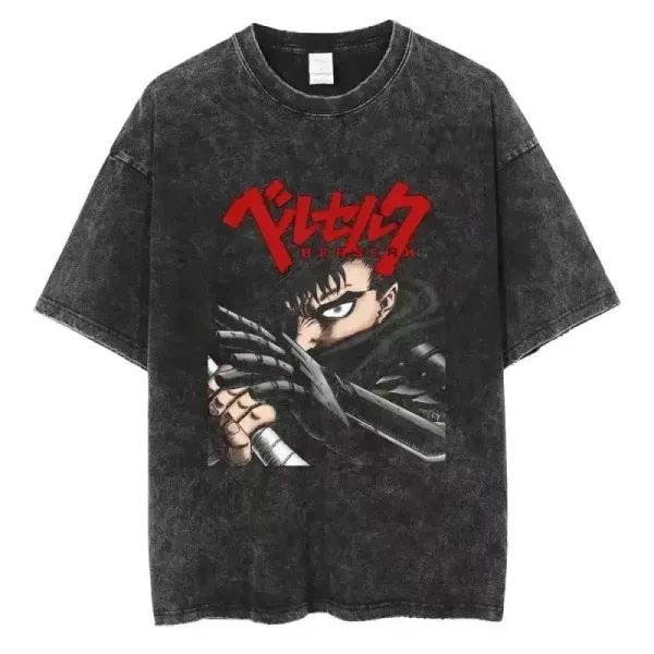 Design Berserk x Unspecified Brand Graphic Acid Wash T-Shirt T-Shirts - 1