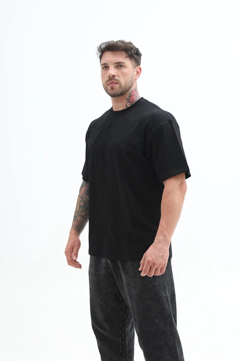 Design Basic Crew Neck Black T-Shirt - 24