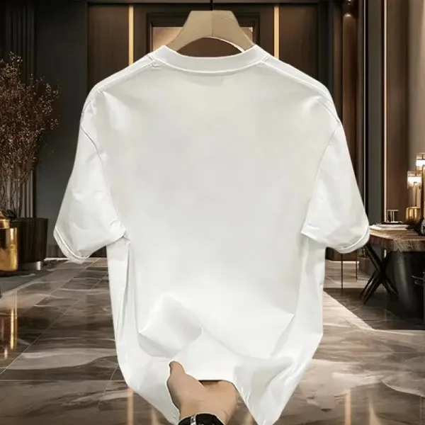 Design Lotus Ink Sketch White T-Shirt - 6