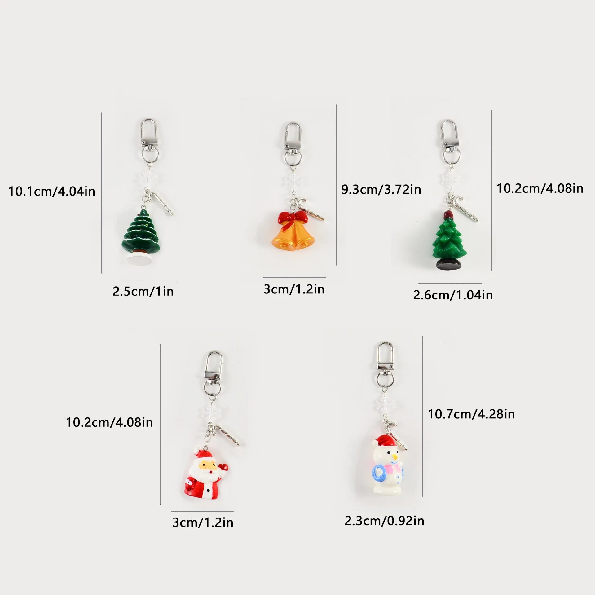 Design Bell Charm Keychain Gold Red Snowflake Phone Strap Phone Accessories - 5