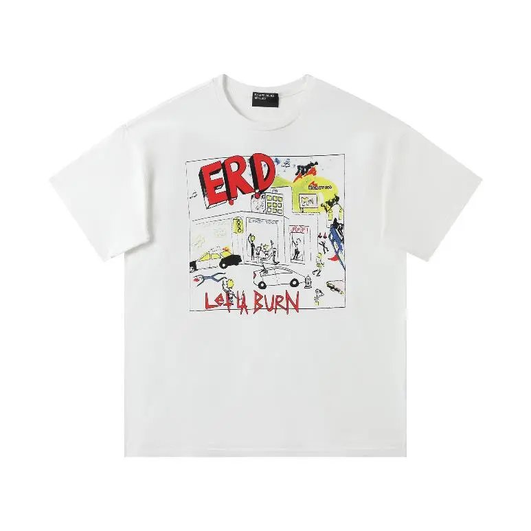 Design Erdem x Lo-fi Burn Graphic Print White T-Shirt T-Shirts - 4
