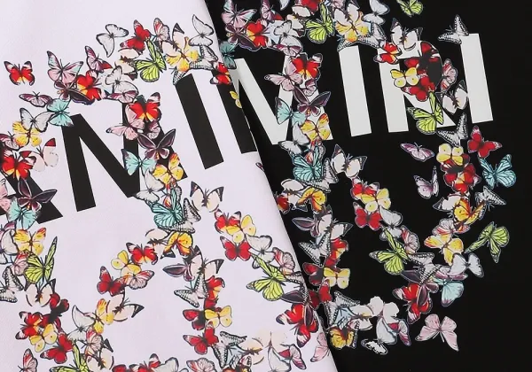 Amiri Butterfly Logo Print White T-Shirt - 10