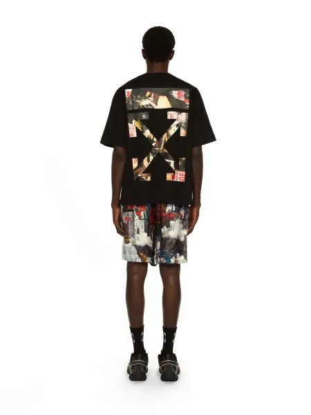 Off-White Mona Lisa Tape Print T-Shirt White and Black - 50