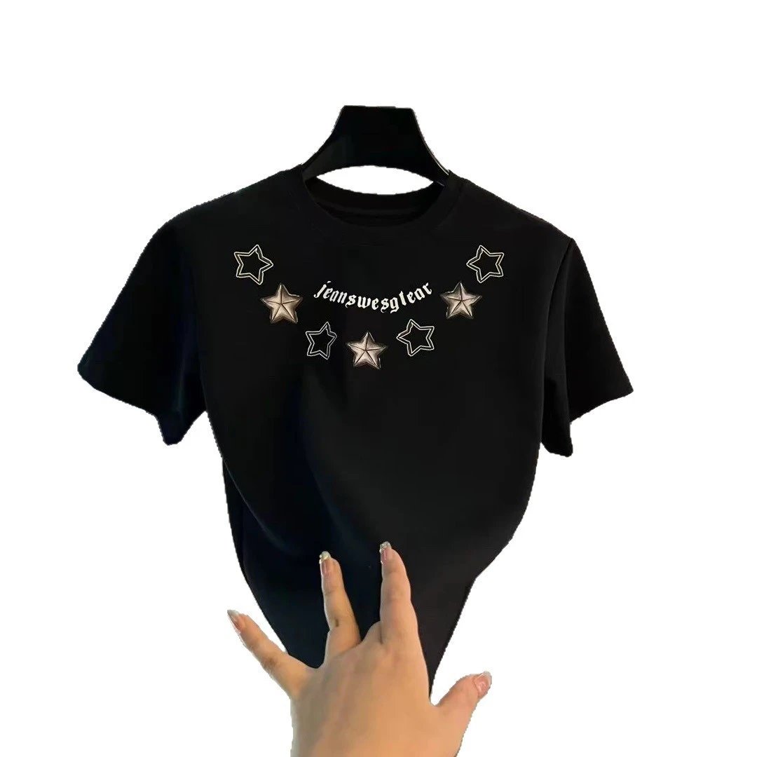 Design Jeanswestgear Star Print Crewneck T-Shirt Off-White T-Shirts - 7