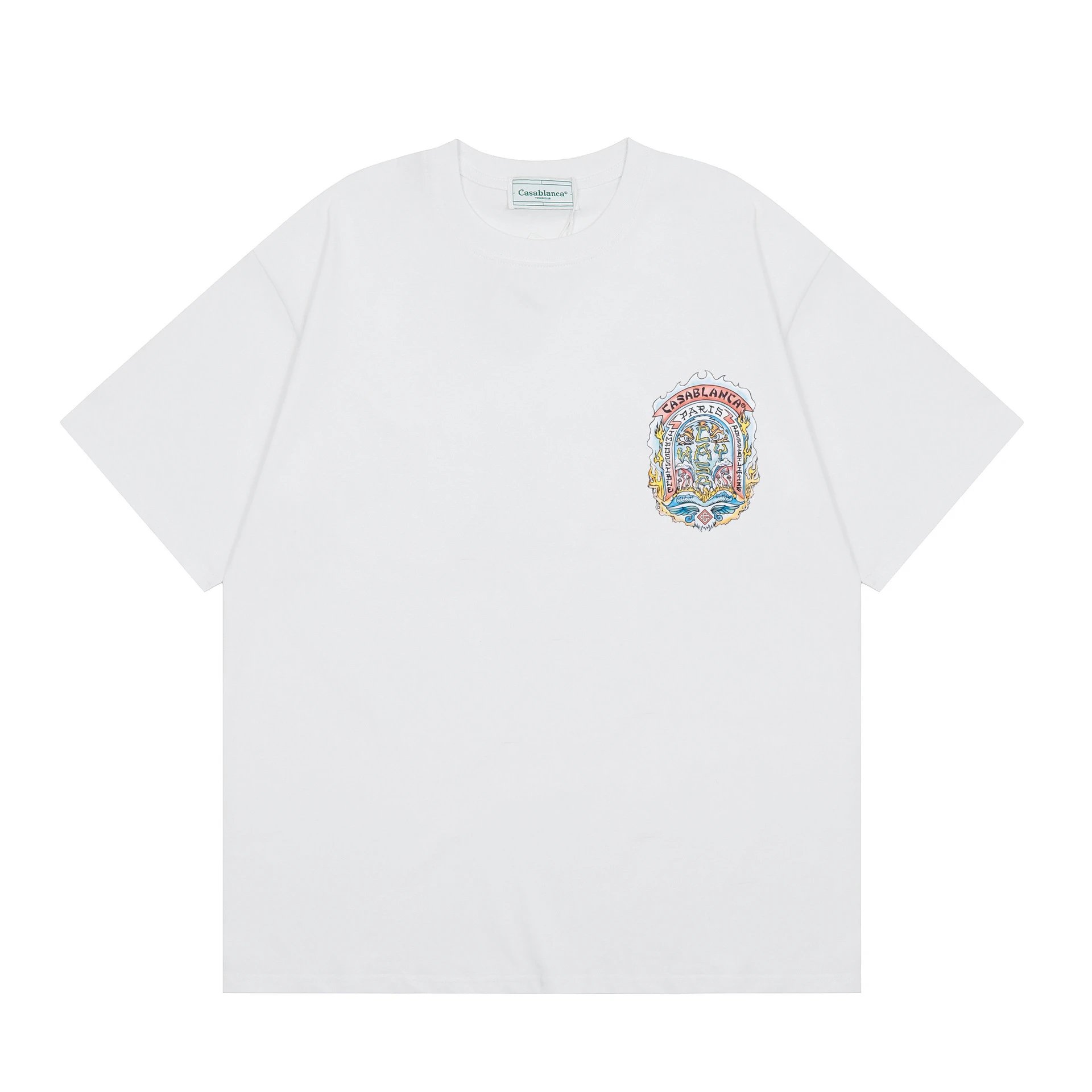 Casablanca Column Print Oversized White T-Shirt - 12