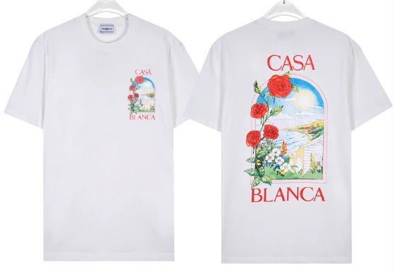 Casa Blanca Floral Arch Print White T-Shirt