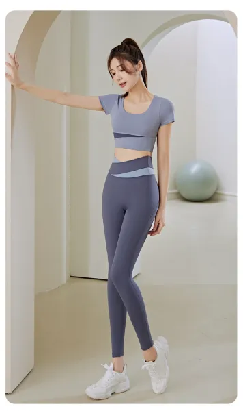 Design High-Waist Contrast Panel Cycling Shorts - 11
