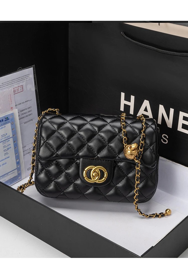 Chanel Mini Flap Bag Black Quilted Leather Chain Shoulder Bag - 16