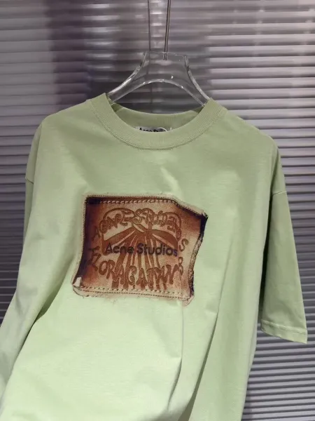 Acne Studios Heart Logo Oversized T-Shirt Pink - 28