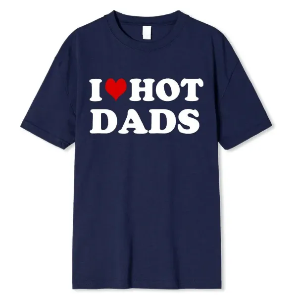 Design I Love Hot Dads Red T-Shirt - 3