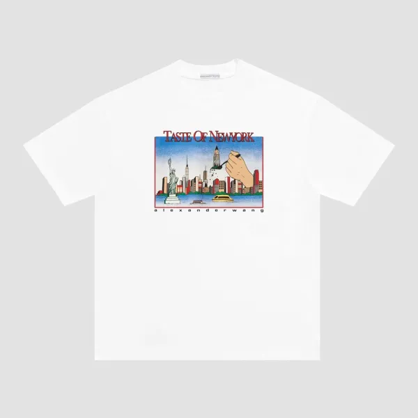 Alexander Wang Graphic Print Black T-Shirt - 46