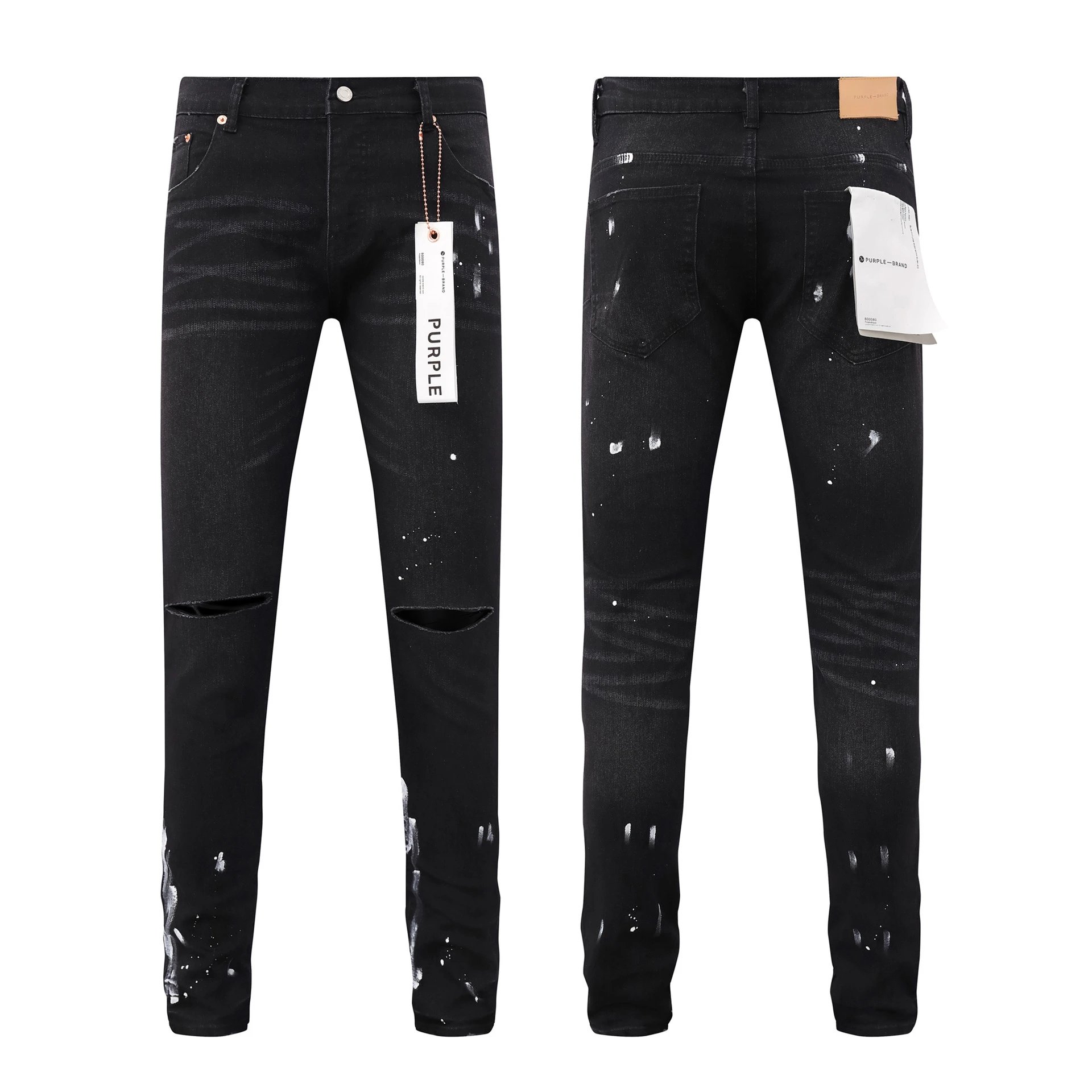 Purple Brand Logo-Embroidered Flared Black Jeans - 37