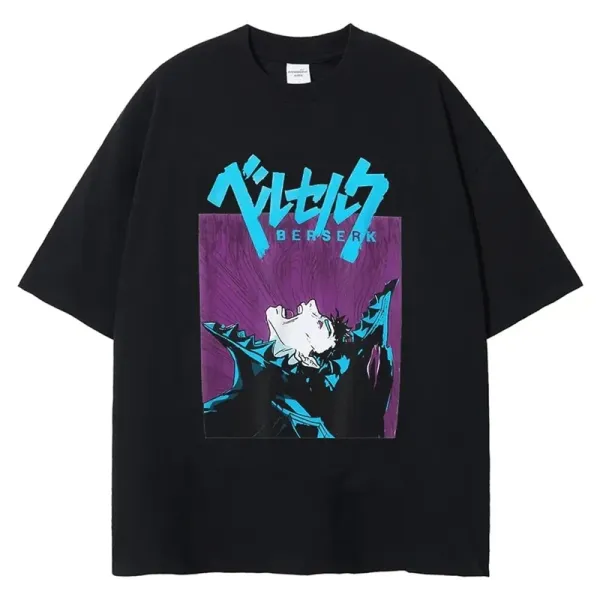 Design Berserk x Unspecified Collaborator Graphic Print Oversized Black T-Shirt T-Shirts - 1