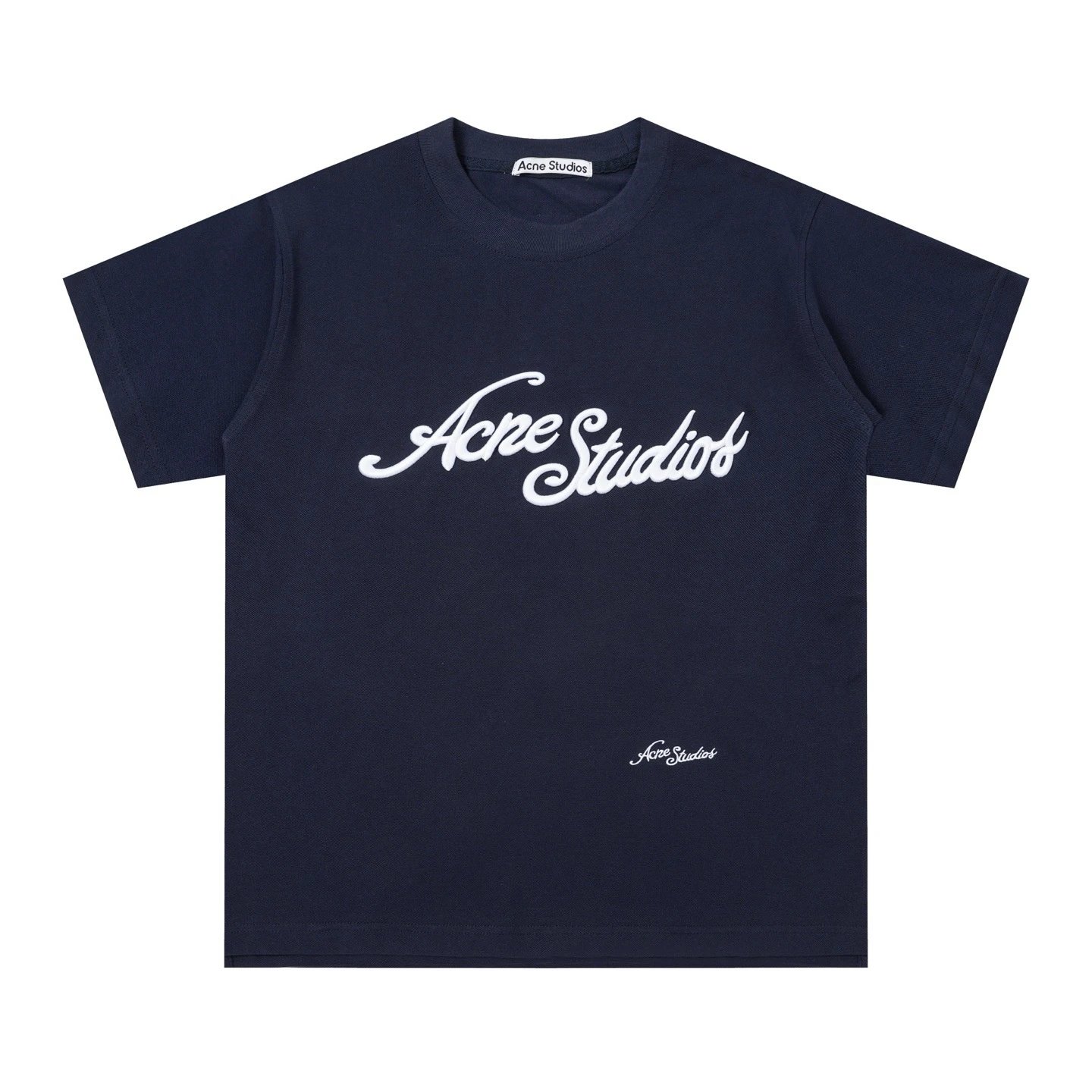 Acne Studios Embroidered Script Logo White T-Shirt - 10