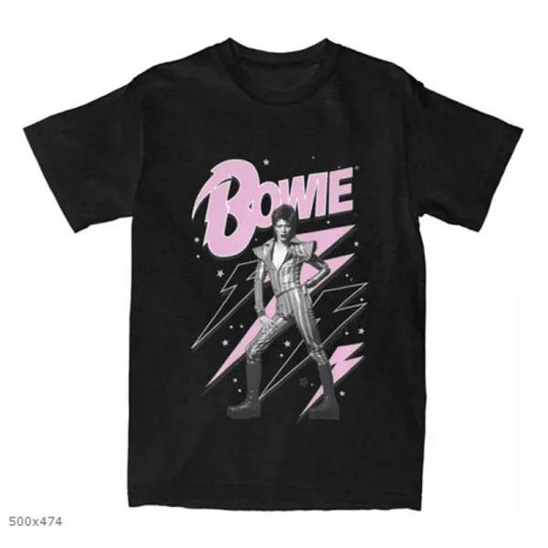 Design David Bowie Ziggy Stardust Graphic T-Shirt Black T-Shirts - 1
