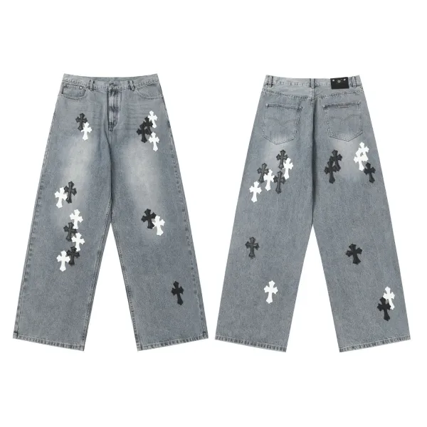 Chrome Hearts Cross Patch Black Jeans - 32