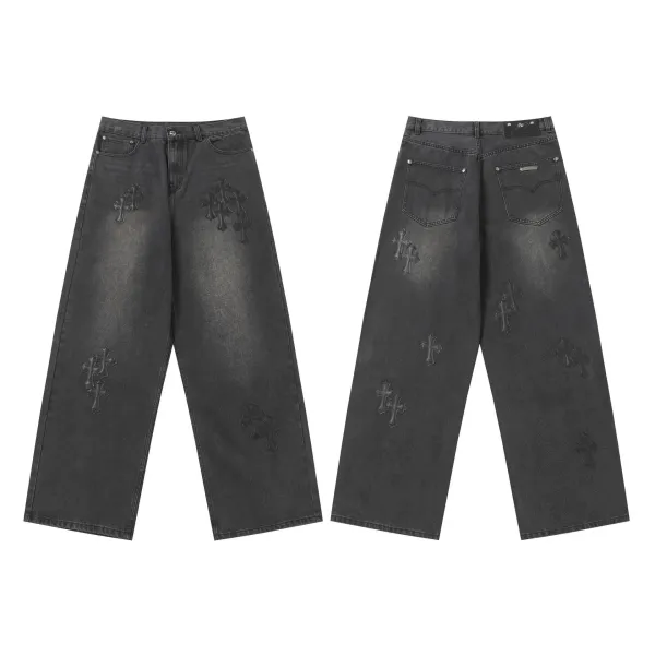 Chrome Hearts Cross Patch Black Jeans - 33
