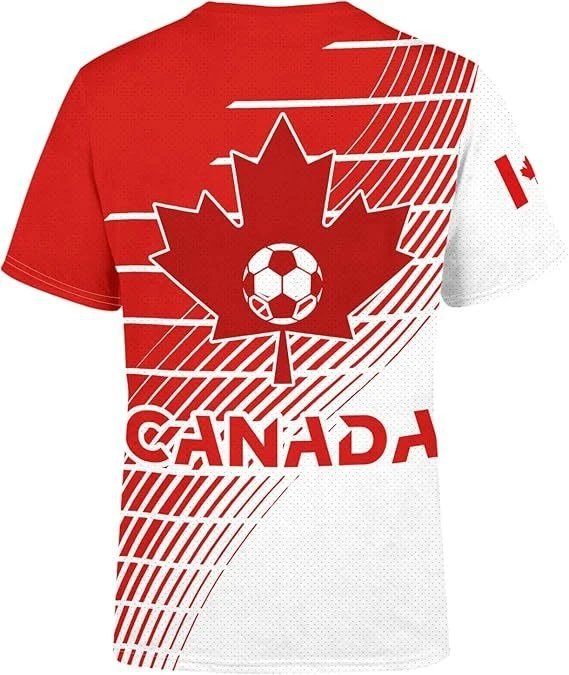 Design Canada National Team Soccer Fan T-Shirt Red White T-Shirts - 11