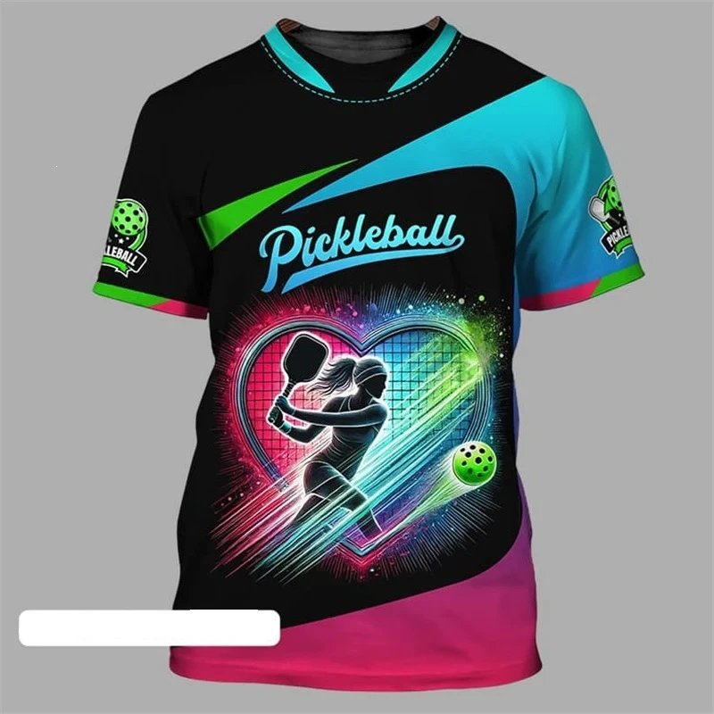 Design Pickleball Graphic Performance T-Shirt Orange Yellow Black T-Shirts - 6