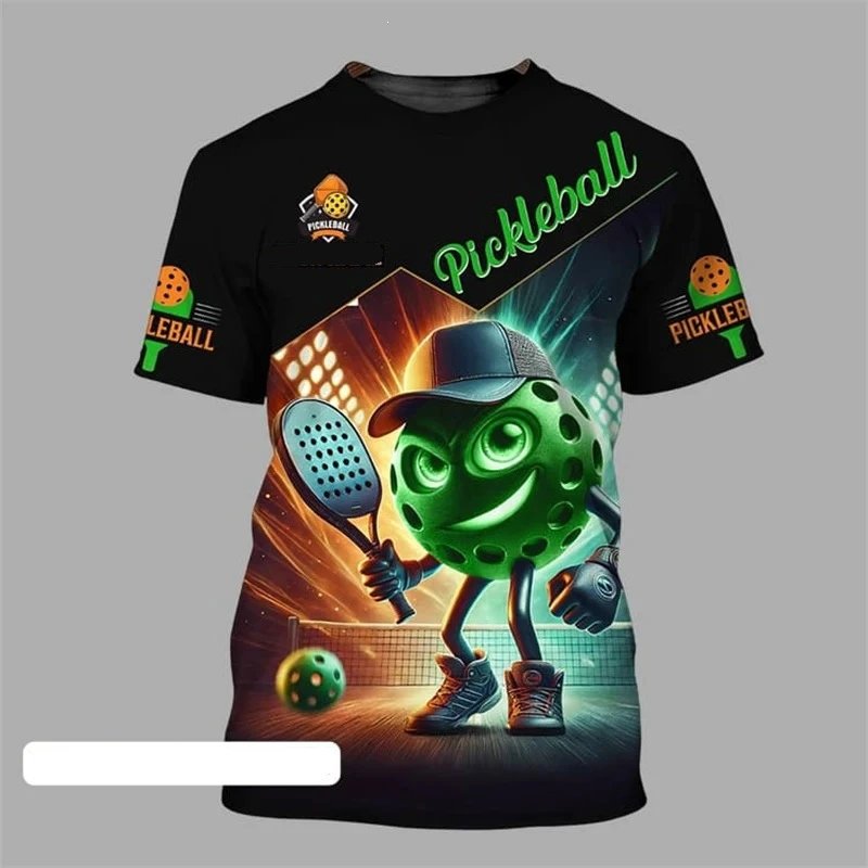 Design Pickleball Graphic Performance T-Shirt Orange Yellow Black T-Shirts - 11