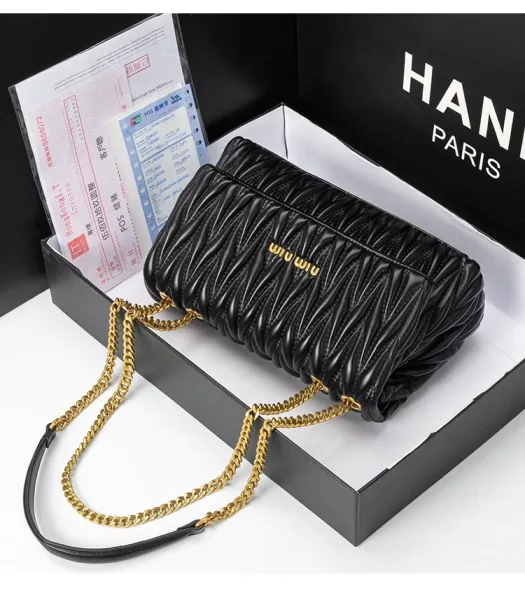 Miu Miu Matelassé Chain Shoulder Bag White - 4