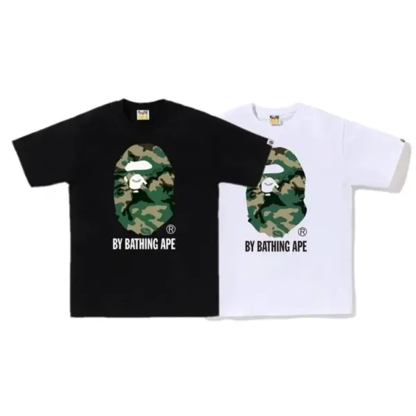 A Bathing Ape Multi-Logo Print White T-Shirt - 23
