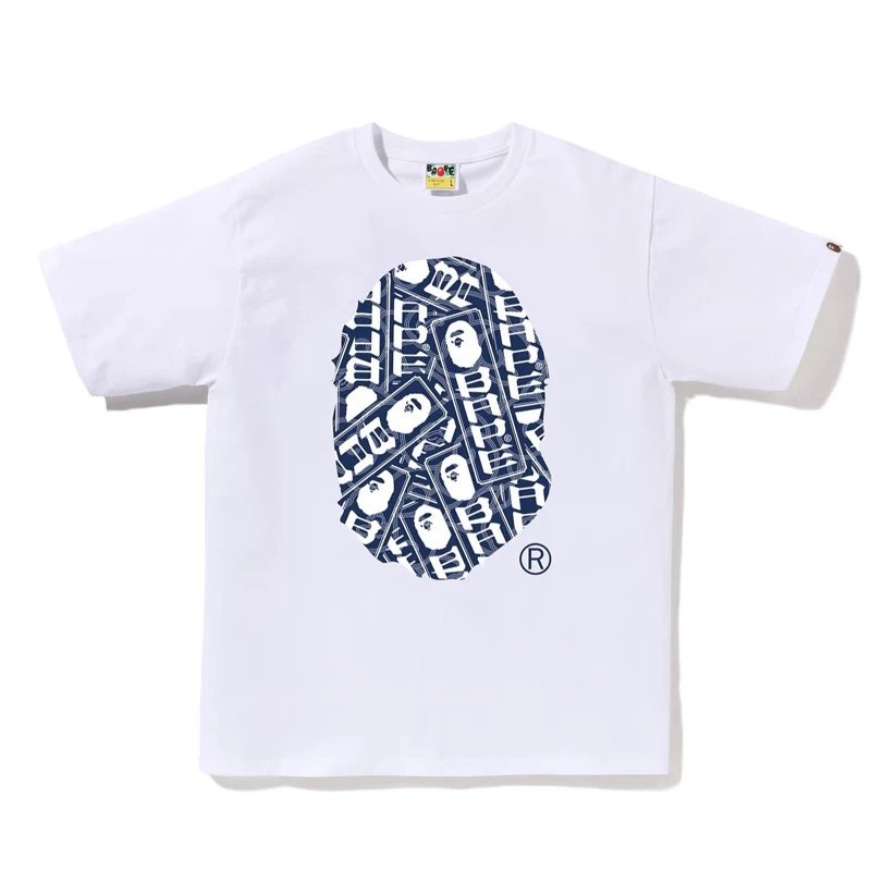 A Bathing Ape Classic Ape Head Graphic White T-Shirt - 5