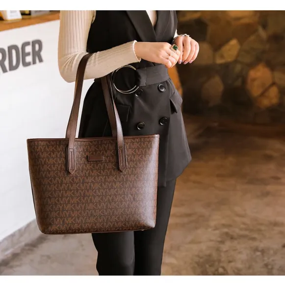 MMY Monogram Tote Bag Set Brown - 20