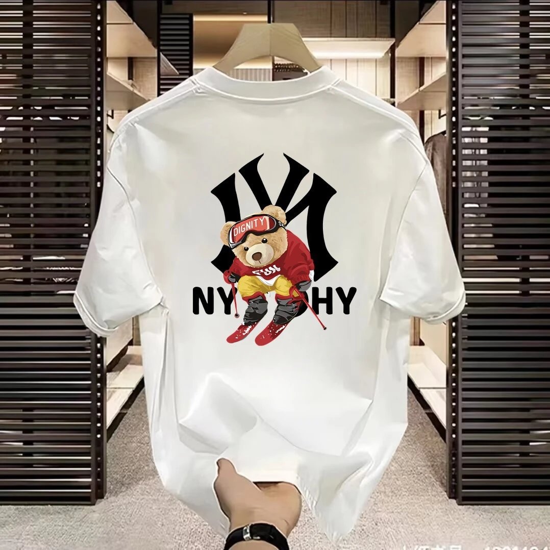 Design NY Logo Graphic Print Black T-Shirt - 36