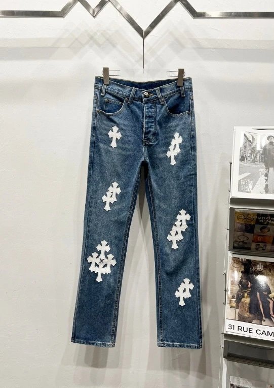 Chrome Hearts Cross Patch Relaxed Jeans photo 4