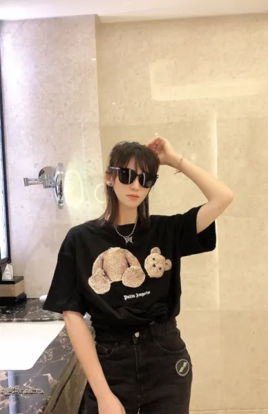 Palm Angels Teddy Bear Graphic White T-Shirt - 7