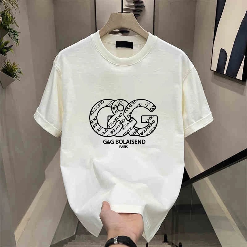 Design G&G BOLAISEND Paris Logo Graphic T-Shirt Black T-Shirts - 12