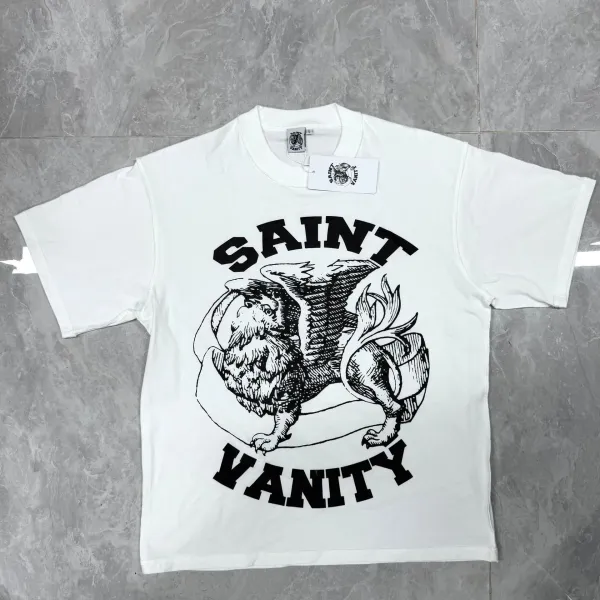 Design Saint Vanity Graphic Print Red T-Shirt T-Shirts - 9