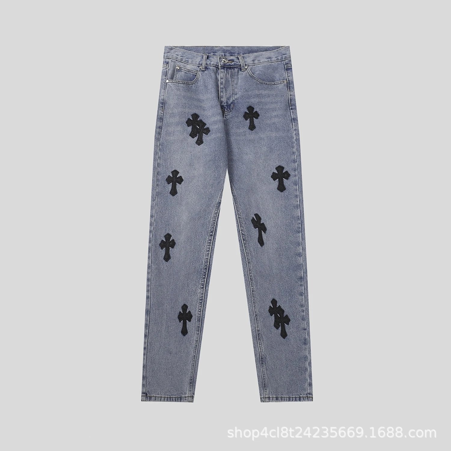 Chrome Hearts Cross Patch Water-Washed Jeans photo 3